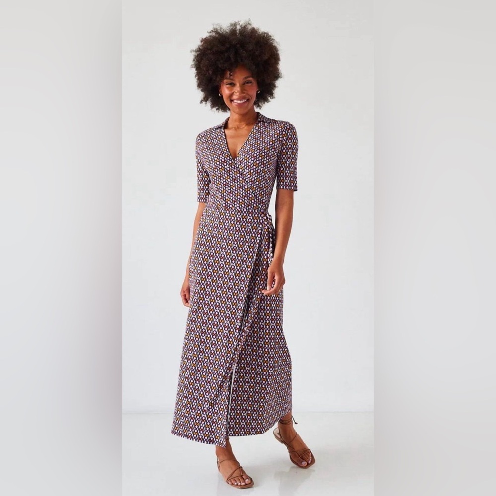 Brass Clothing Jersey Wrap dress, NWT, medium